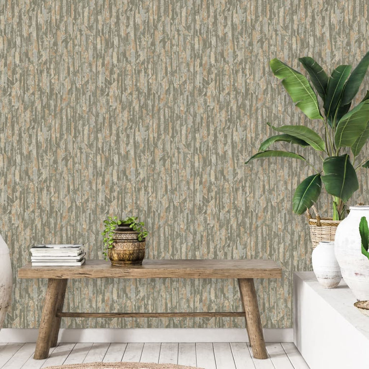 Niederländische Wandverkleidung niederländische Wandverkaufswallpaper Phoenix Green und Beige