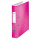 Ordner Leitz 10060023 Karton 80 g m2 A4 Breite 5 cm rosa Griffloch Rückenetikett