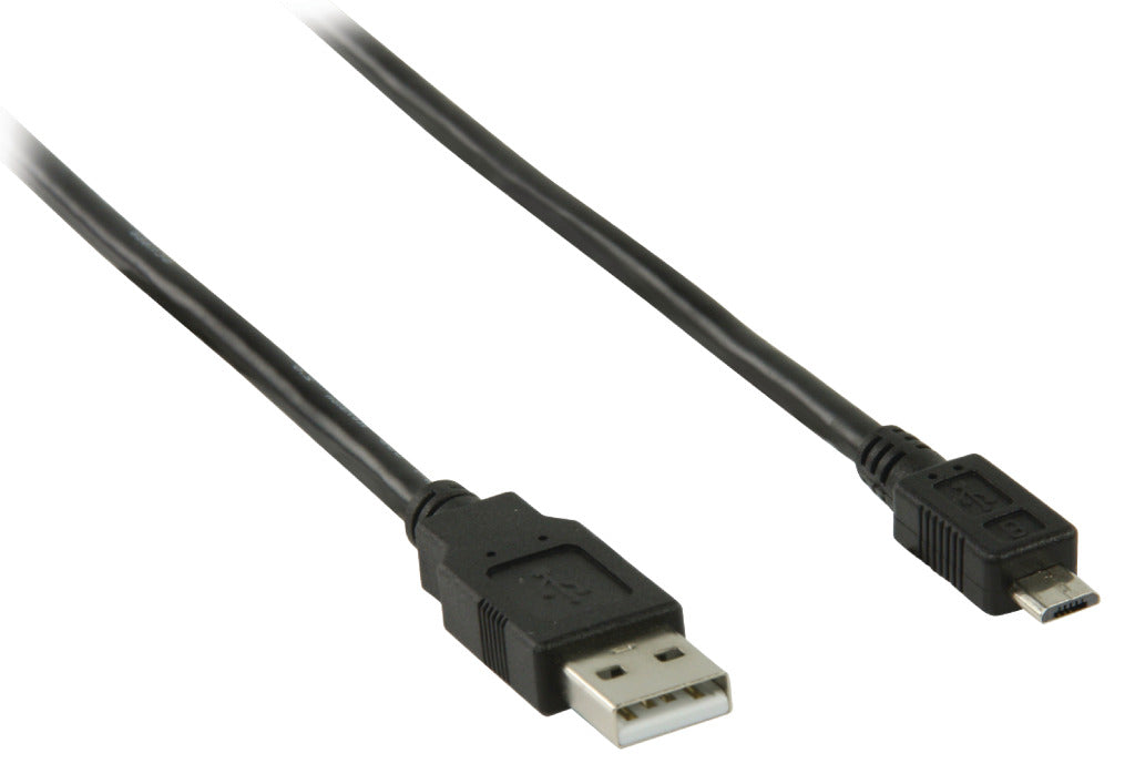 Valuelin Valueline VLCP60500B10 USB 2.0 USB Ein männliches USB -Mikro B Männliches Kabel 1,00 m Schwarz