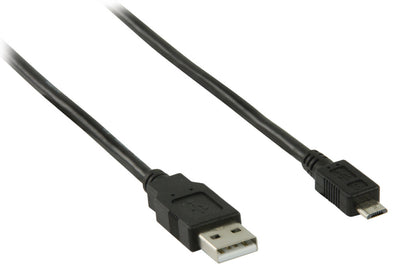 Valuelin Valueline VLCP60500B10 USB 2.0 USB Ein männliches USB -Mikro B Männliches Kabel 1,00 m Schwarz