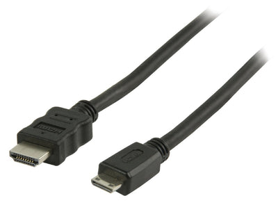 Valuelin Valueline VLVP34500B10 Hochgeschwindigkeit HDMI -Kabel mit Ethernet HDMI HDMI -Mini -Anschluss 1,00 m Schwarz