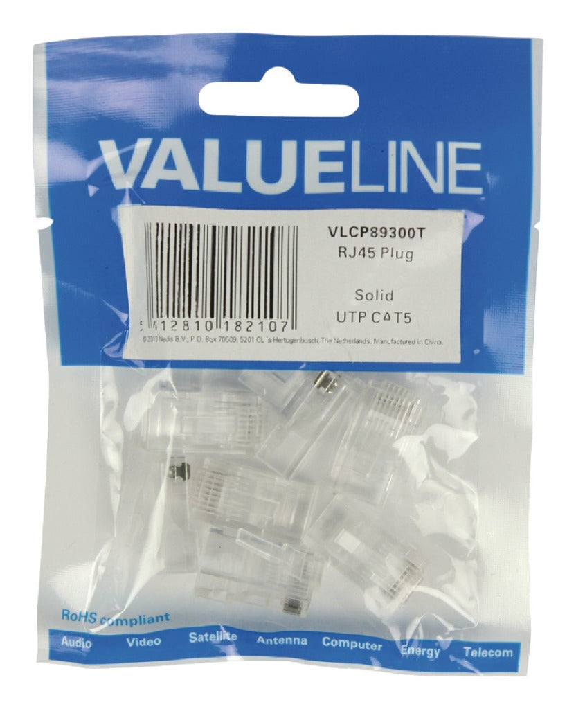 Valuelin Valueline VLCP89300T RJ45 -Anschlüsse für feste UTP -Katze 5 Kabel