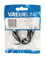 Valuelin Valueline VLAP22000B05 JACK STEREO -Audiokabel 3,5 mm Männlich 3,5 mm männlich 0,50 m Schwarz - afbeelding 3