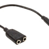 Valuelin Valueline VLAP22100B02 JACK STEREO -Audioverteilung Kabel 3,5 mm Männlich 2x 3,5 mm Frau 0,20 m Schwarz