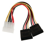 Valuelin Valuelin VLCP73520V015 Interner Stroom-Splitter-Kabel Molex Männlich 2x Sata 15-polige Frau 0,15 m mehrfarbig gefärbt - afbeelding 1