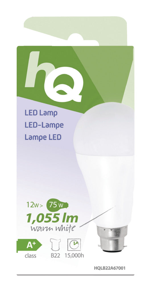 HQ HQ LB22A67001 A67 B22 12W (75W) LED -Lampe