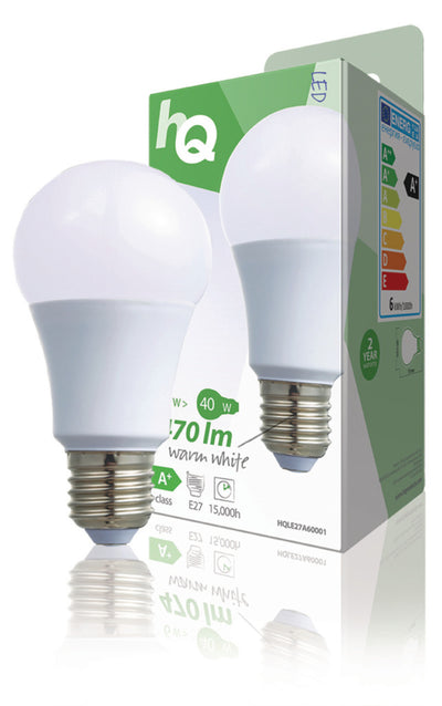 HQ HQ HQLE27A60001 LED -LAMP A60 E27 6,5 W 470 LM 2 700 K
