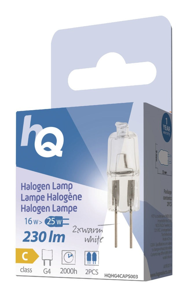HQ HQ HQHG4 CAPS003 Halogenlampenkapsel G4 16 W 230 LM 2 800 K