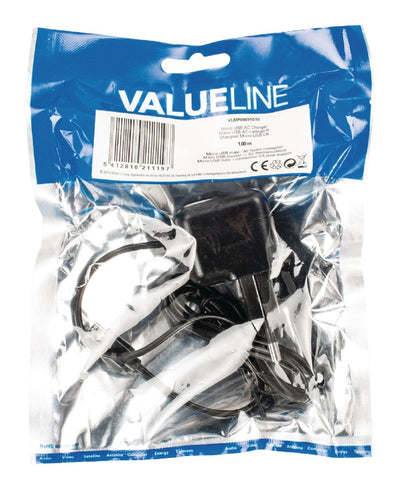 Valuelin Valueline VLMP60891B10 Ladegerät 2.1 A Micro-USB Schwarz
