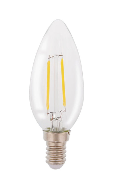 HQ HQ HQLfe14Cand001 LED Retro Filament Lampe E14 Kerze 2 W 210 LM 2700 K