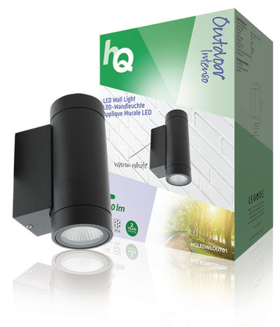 Hauptquartier HQ HQLEDWLOUT01 LED -Wandlampe für außerhalb 6 W 190 LM Schwarz