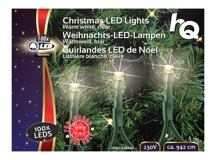 HQ HQ HQCLS48660 Weihnachtsbeleuchtung 100 LEDs 3W 9,42 m warmes Weiß innen