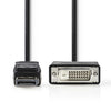 Nedis CCGP37200BK20 DisplayPort DVI Cable DisplayPort männlich DVI-D 24+1-pin männlich 2,0 m schwarz