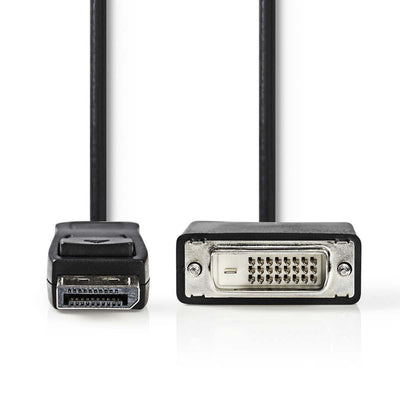 Nedis CCGP37200BK20 DisplayPort DVI Cable DisplayPort männlich DVI-D 24+1-pin männlich 2,0 m schwarz