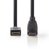 Nedis CVGP34200BK15 Hochgeschwindigkeit HDMI -Kabel mit Ethernet -HDMI -Stecker HDMI -Anschluss 90 ° Uhren 1,5 m Schwarz