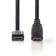 Nedis CVGP34200BK15 Hochgeschwindigkeit HDMI -Kabel mit Ethernet -HDMI -Stecker HDMI -Anschluss 90 ° Uhren 1,5 m Schwarz