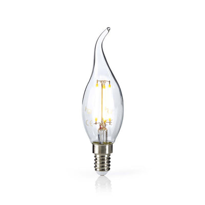 Nedis Ledbfe14Canft2 Retro LED -Glühlampe E14 Kerze mit gekrümmtem Punkt 4,8 W 470 LM
