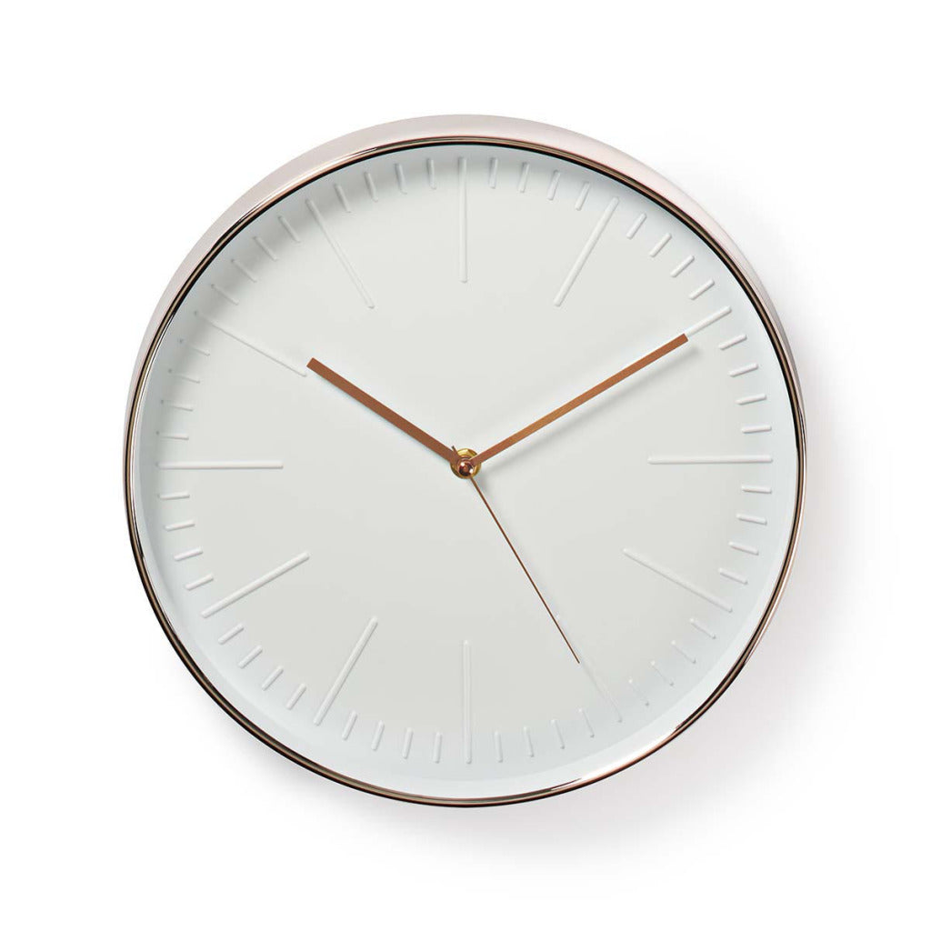 Nedis CLWA013PC30RE RUND WALL Durchmesser 30 cm Weiß Pink Gold