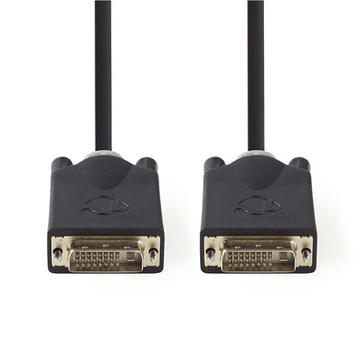 Nedis CCBP32000AT20 DVI-Kabel DVI-D 24+1-Pins Männlich DVI-D 24+1-Pin-Mann 2,0 m Anthrazit