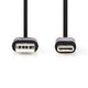 Nedis CCGP60600BK01 USB 2.0 Kabel-C-Male A männlich 0,1 m schwarz
