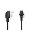 Nedis CEGP11100BK20 Food Chance Stock Tegar G (VK) IEC-320-C13 2,0 m Schwarz