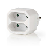 Nedis PSSPL200C1WT StractActSPlitter 2-Wege Eurostopcontact White - afbeelding 1