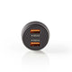 Nedis CCQC600ABK CAR Ladegerät 3.0 A 2x USB (QC 3.0) Schwarz