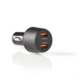 Nedis CCQC600ABK CAR Ladegerät 3.0 A 2x USB (QC 3.0) Schwarz - afbeelding 3