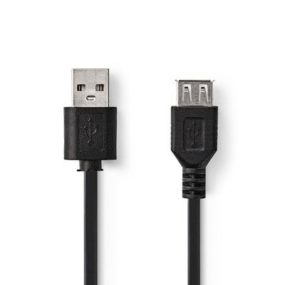 Nedis CCGT60010BK10 Kabel USB 2.0 A männlich USB Eine Frau 1,0 m schwarz