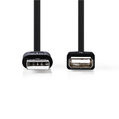 Nedis CCGT60010BK10 Kabel USB 2.0 A männlich USB Eine Frau 1,0 m schwarz