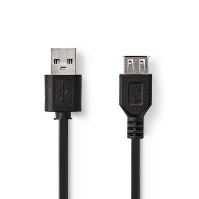 Nedis CCGT60010BK30 Kabel USB 2.0 A männlich USB Eine Frau 3,0 m schwarz