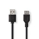 Nedis CCGT60010BK30 Kabel USB 2.0 A männlich USB Eine Frau 3,0 m schwarz
