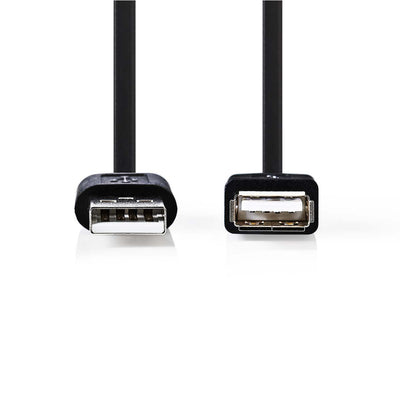 Nedis CCGT60010BK30 Kabel USB 2.0 A männlich USB Eine Frau 3,0 m schwarz