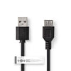 Nedis CCGT60010BK30 Kabel USB 2.0 A männlich USB Eine Frau 3,0 m schwarz