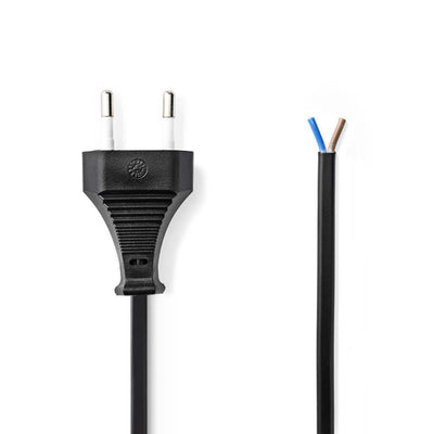Nedis PCGP11700BK20 Power Cable Eurosteekker Open Cable End 2,0 m Schwarz