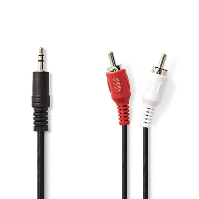 Nedis CAGT22200BK15 Stereo -Audiokabel 3,5 mm männlich 2x RCA Männlich 1,5 m Schwarz