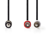 Nedis CAGT22200BK15 Stereo -Audiokabel 3,5 mm männlich 2x RCA Männlich 1,5 m Schwarz - afbeelding 2