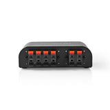 Nedis ASWI2602BK -Lautsprecherschalter 2 Ports Klemmanschluss schwarz - afbeelding 3