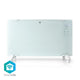 Nedis wifihtpl20fwt Smart Convector Herd mit Wi-Fi Thermostat Glass Front Panel 2000 W Weiß