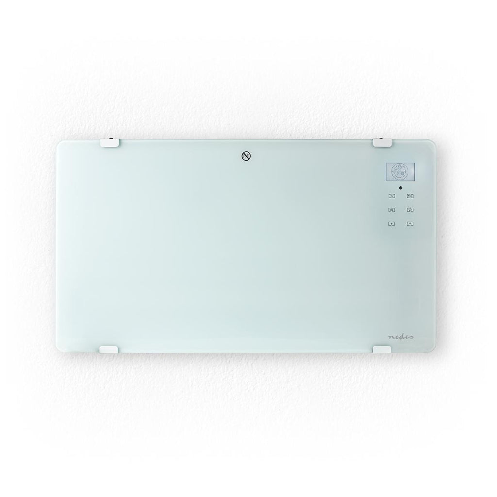 Nedis wifihtpl20fwt Smart Convector Herd mit Wi-Fi Thermostat Glass Front Panel 2000 W Weiß