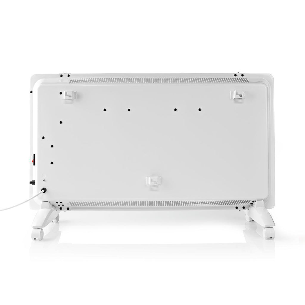 Nedis wifihtpl20fwt Smart Convector Herd mit Wi-Fi Thermostat Glass Front Panel 2000 W Weiß