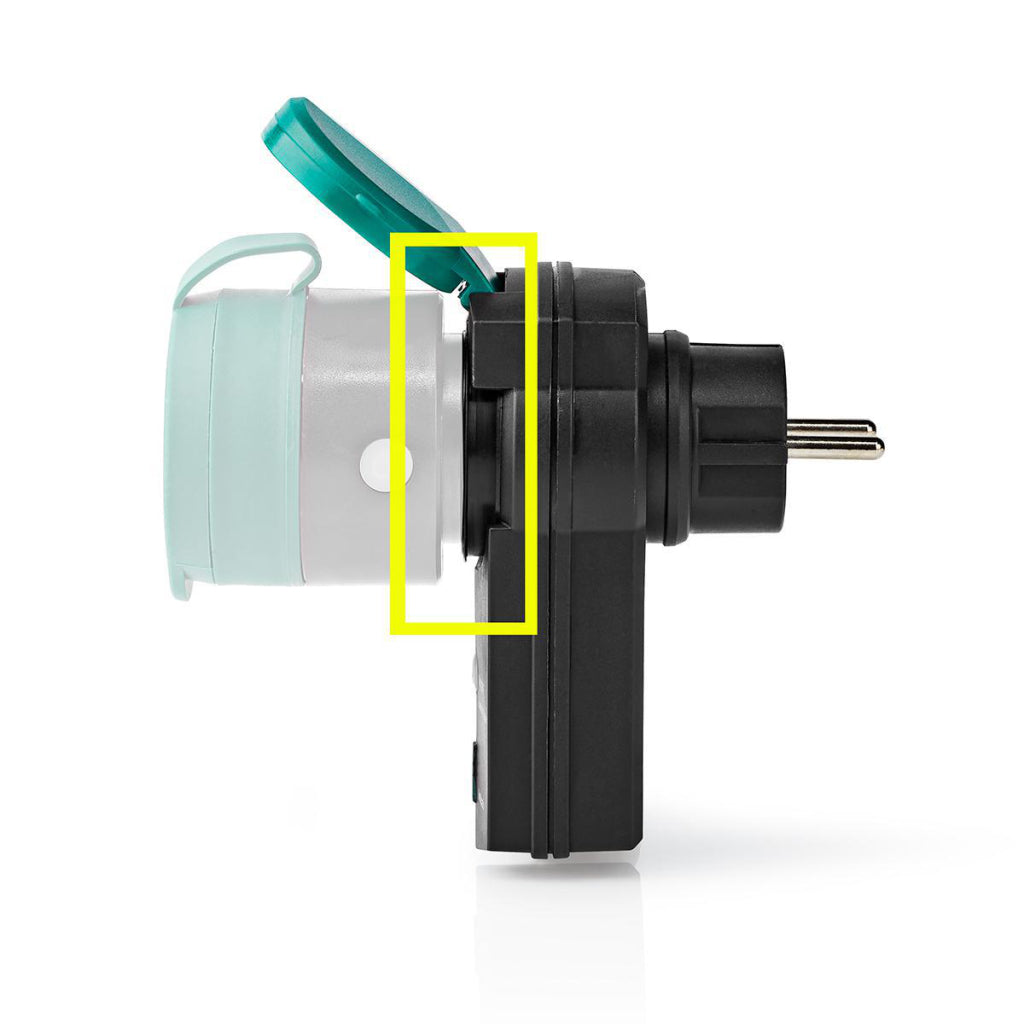 Nedis RFPOM120FBK RF -Stecker Outdoor IP44 auf RF Mesh Range Extender Schuko Typ F 3680 W