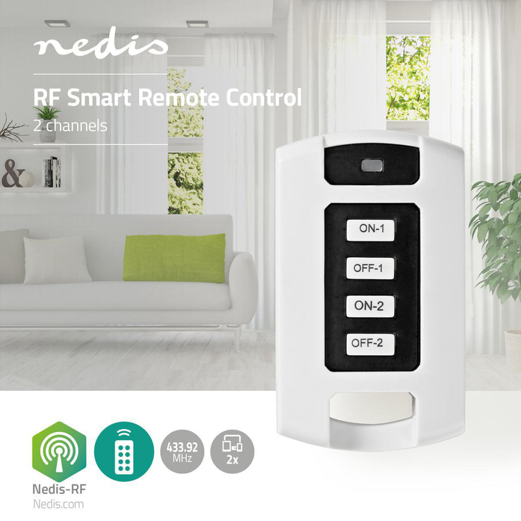 Nedis RFRC220WT RF Fernbedienung 2 Kanäle