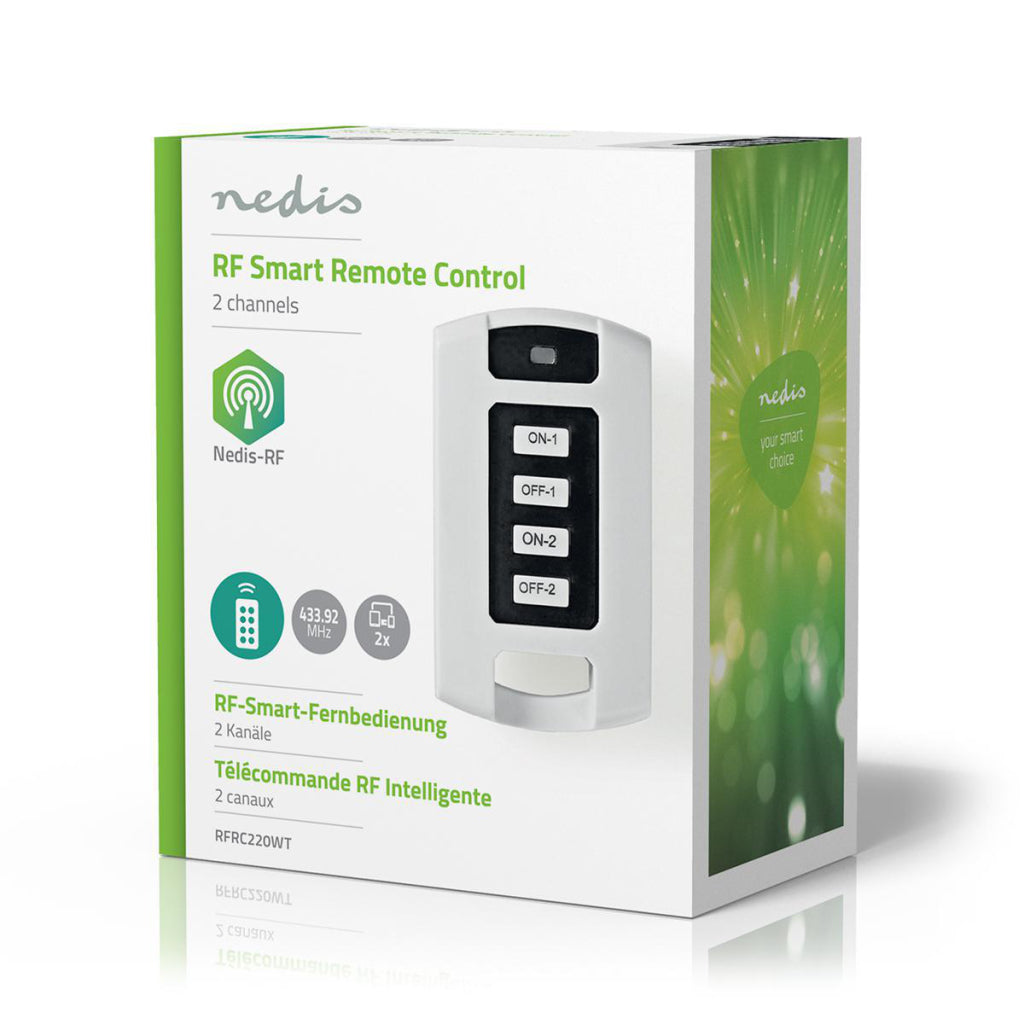 Nedis RFRC220WT RF Fernbedienung 2 Kanäle