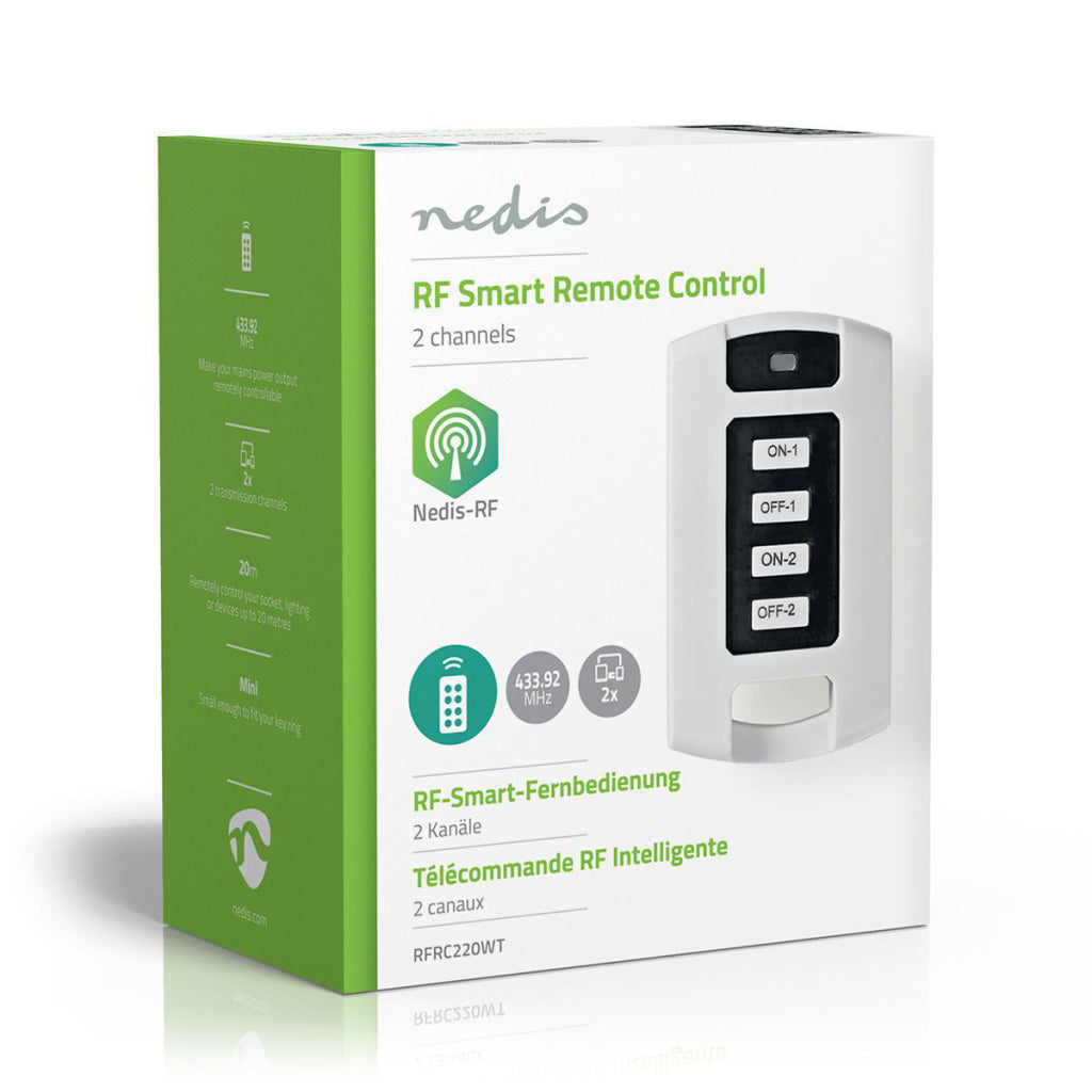 Nedis RFRC220WT RF Fernbedienung 2 Kanäle