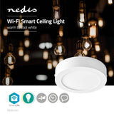 Nedis Wifilaw10WT Wi-Fi-Deckenlampe Runddurchmesser 17 cm warm bis kühle weiße 800 LM 12 W Slim Design Aluminium - afbeelding 2