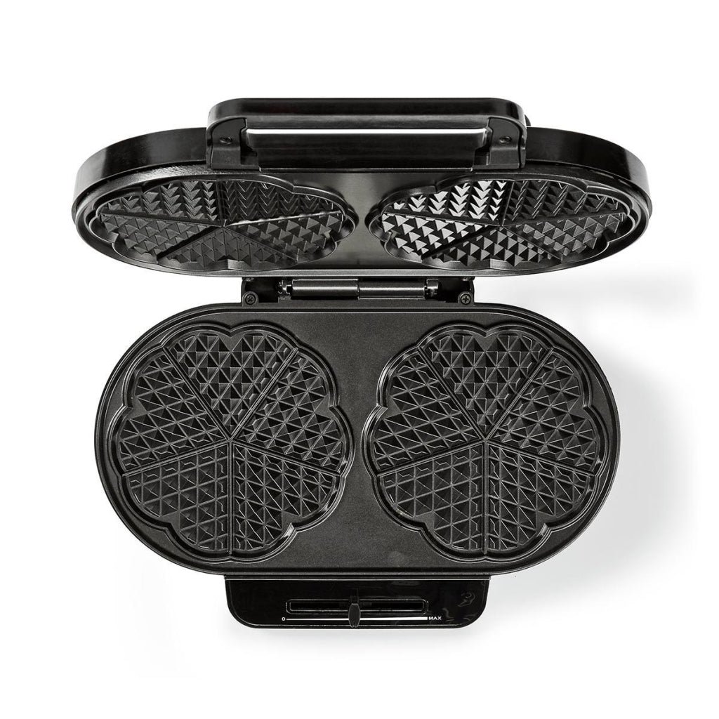 Nedis Kawp110fbk Doppelwaffel 2x 14 cm 1200 W schwarz