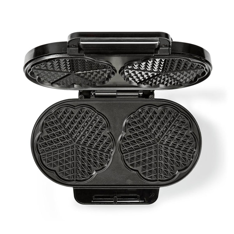 Nedis Kawp110fbk Doppelwaffel 2x 14 cm 1200 W schwarz