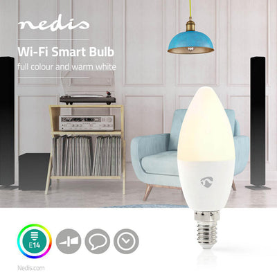 Nedis Wifilc11wte14 Wi-Fi LED-Lampe Full Color und Warm-Wit E14