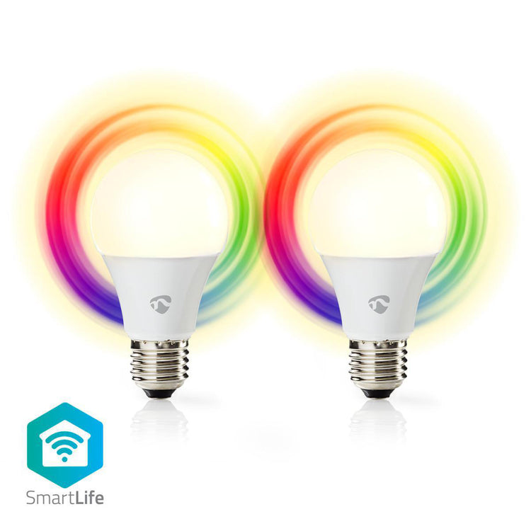 Nedis Wifilc21wte27 Wi-Fi-LED-Lampen Vollfarbig und warmweiß E27 2-Pack